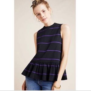 Anthropologie Hildi Peplum Top
